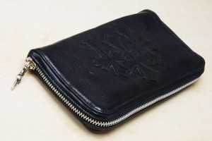 REC F ジップ レザー 3セメタリー クロス パッチ ウォレット