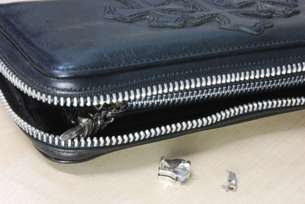 内部ファスナー金具修理後