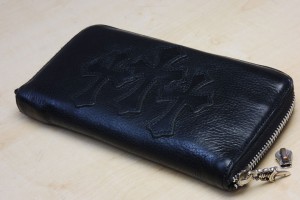 REC F ジップ レザー 3セメタリー クロス パッチ ウォレット